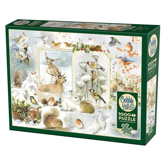 Nature Journal Winter 1000 Piece Jigsaw Puzzle Cobble Hill - Chickadees Wooden Toys
