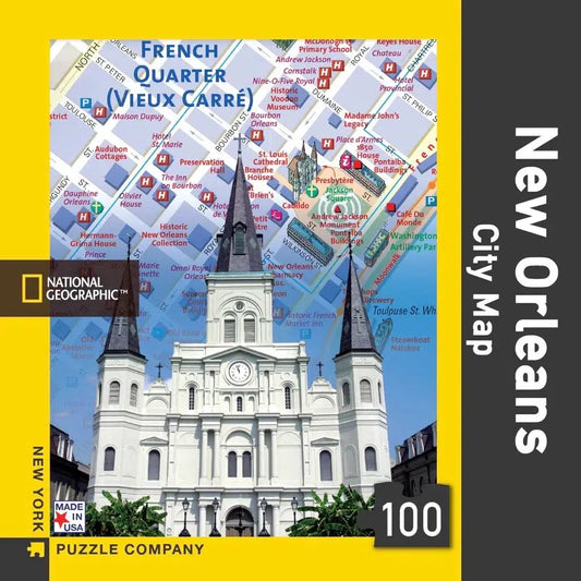 New Orleans City Map 100 Piece Mini Jigsaw Puzzle NYPC