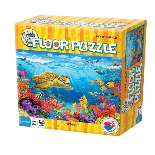 Ocean Reef 36 Piece Floor Jigsaw Puzzle Cobble Hill - Chickadees Wooden Toys