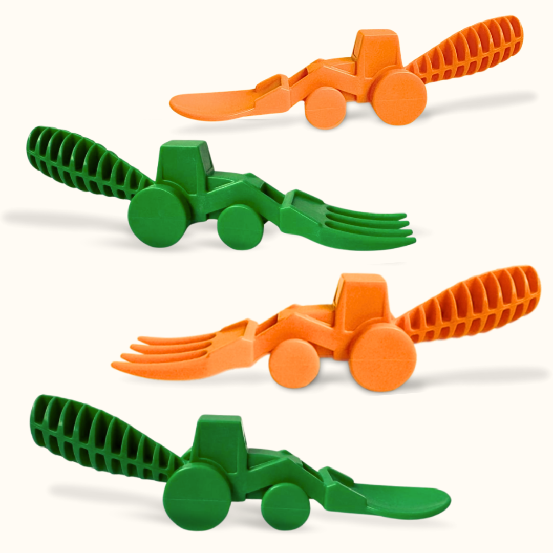 Tractor Utensils (1 Pack) - Chickadees Wooden Toys