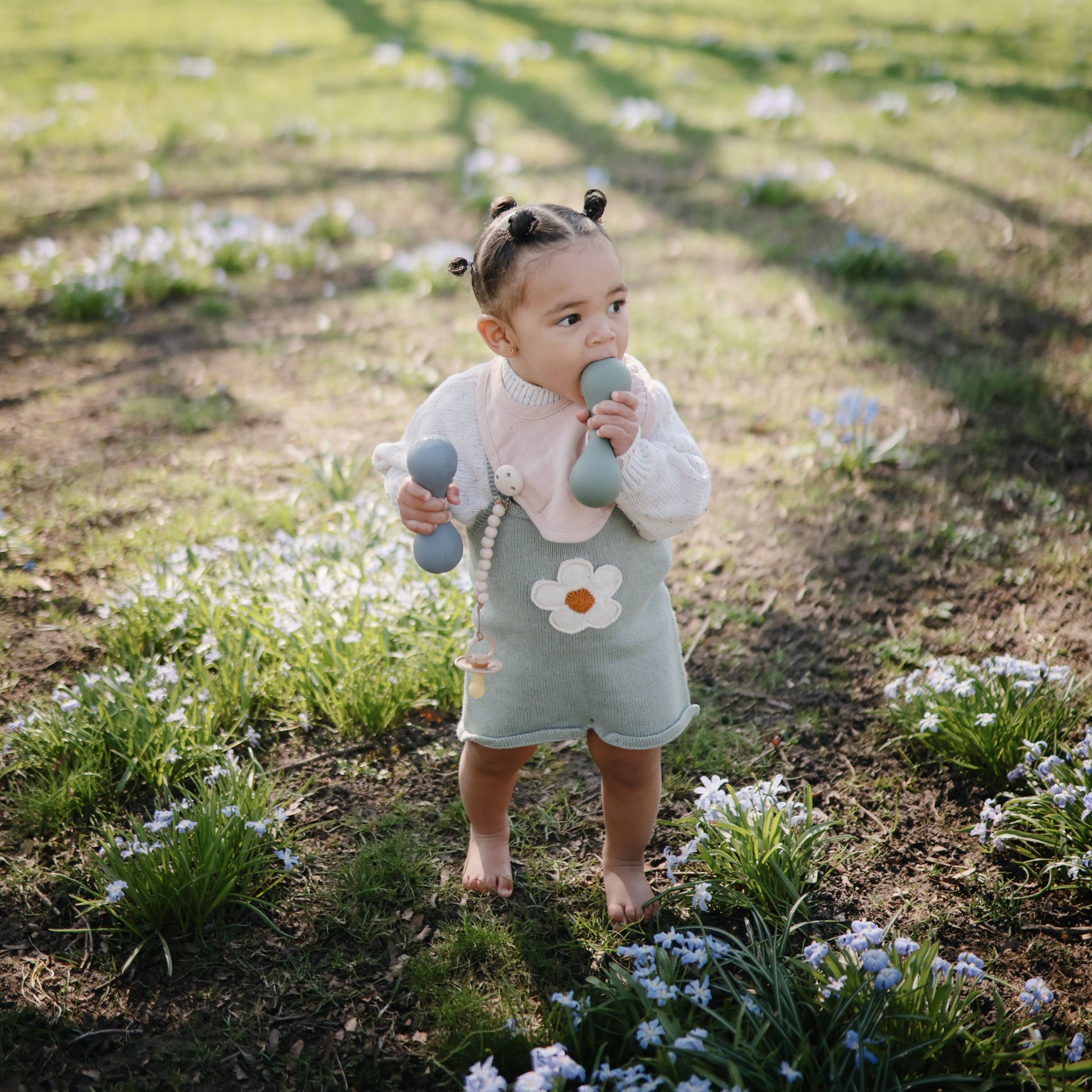 Silicone Baby Rattle Toy - Chickadees Wooden Toys