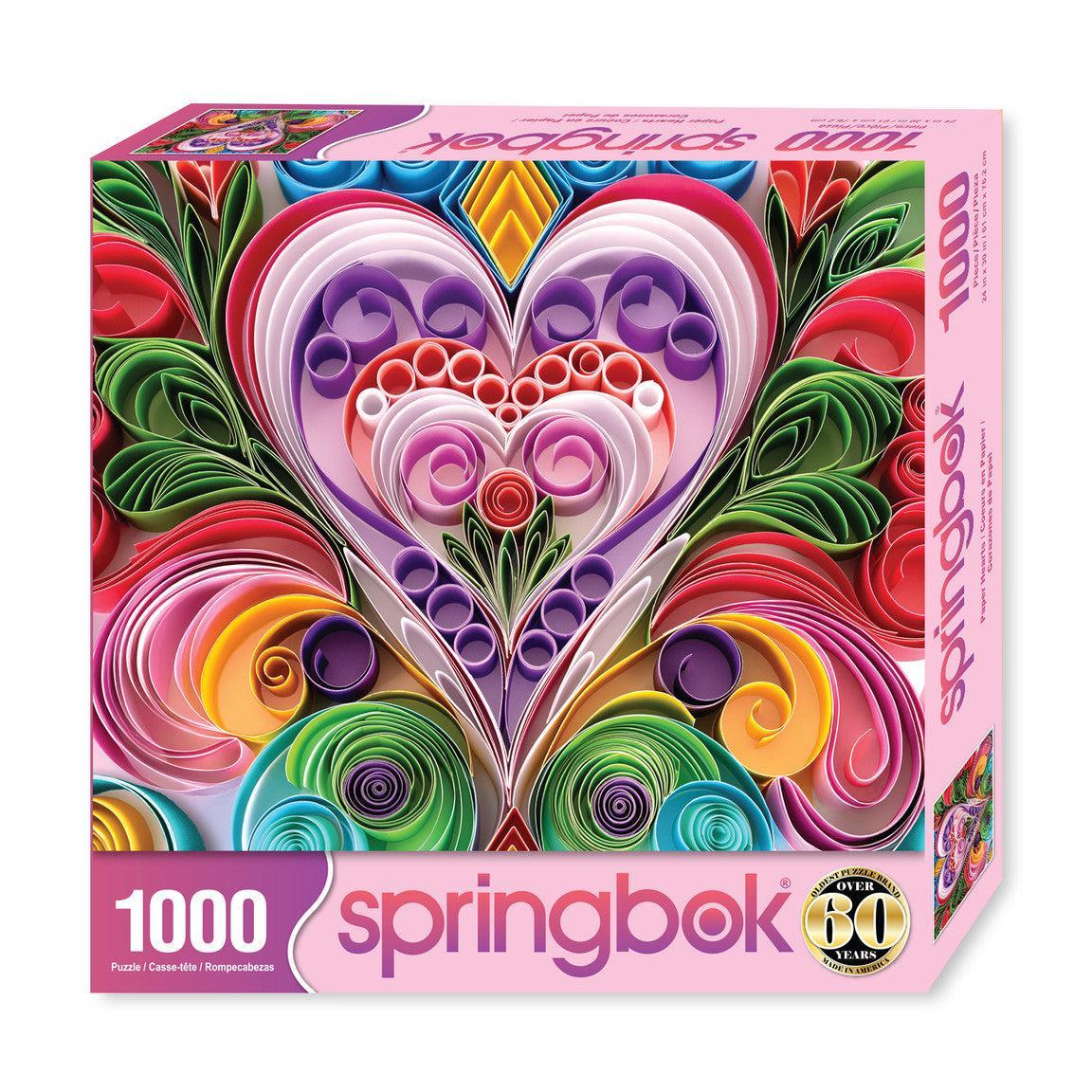Paper Hearts 1000 Piece Jigsaw Puzzle Springbok