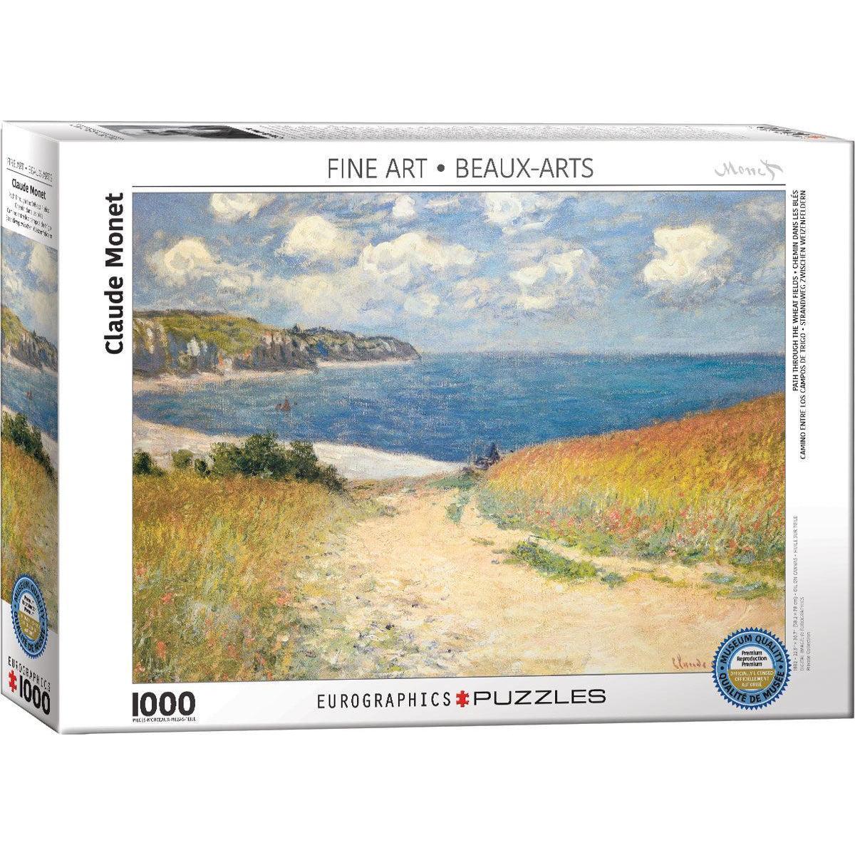 Path through the Wheat Fields by Monet 1000 Piece Jigsaw Puzzle Eurographics