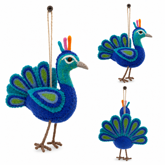 Felt Peacock Ornament