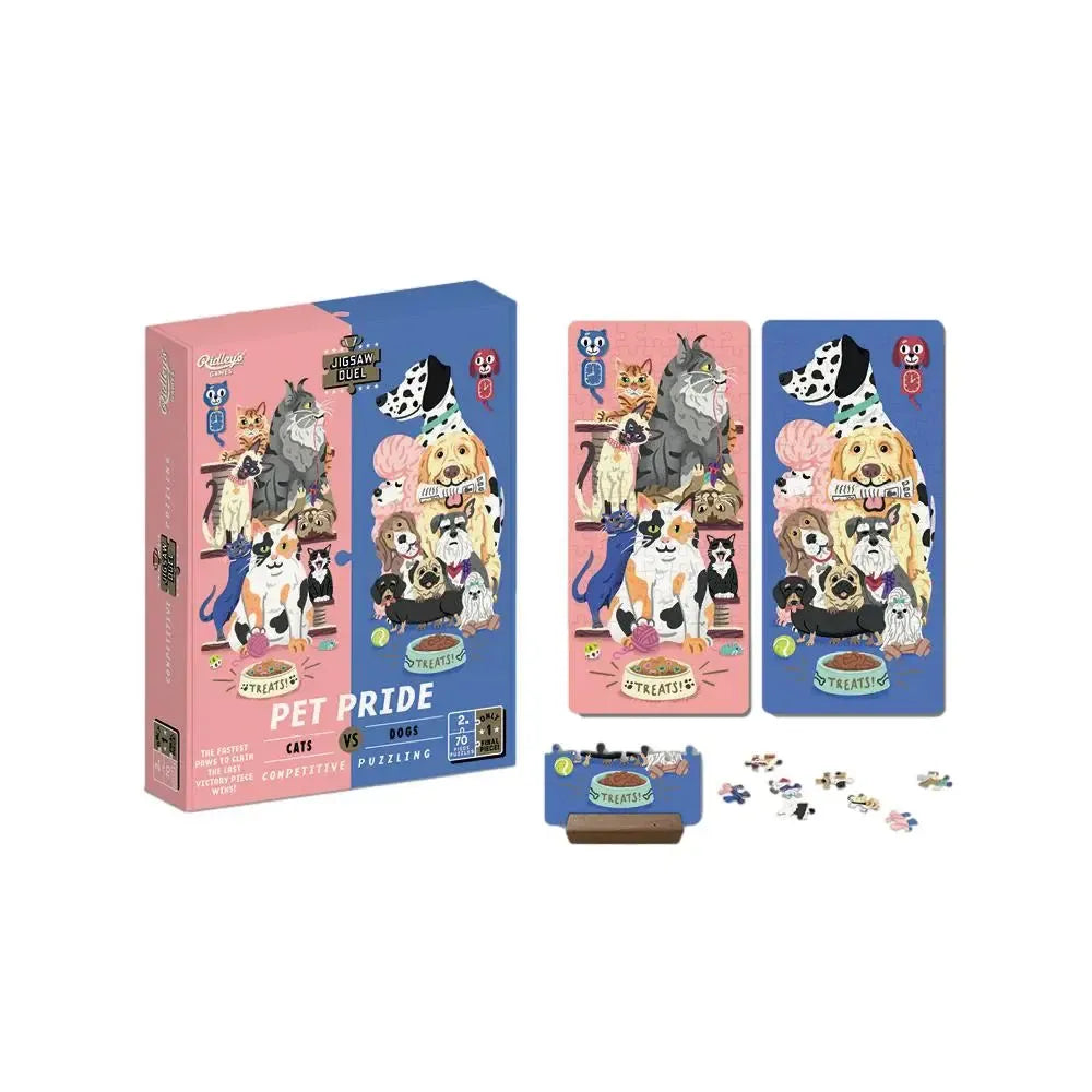 Pet Pride Cats vs Dogs Set of 2 70 Piece Jigsaw Duel Puzzles Ridley