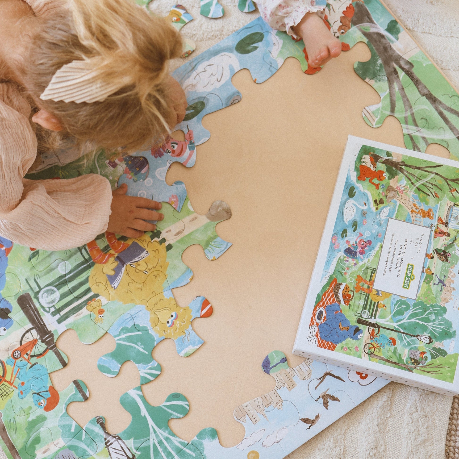 Mindful Moments with Sesame Street Floor Puzzle - Chickadees Wooden Toys