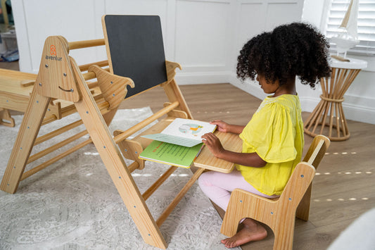 Desk and Chair Attachment to the Hazel & Olive - Chickadees Wooden Toys