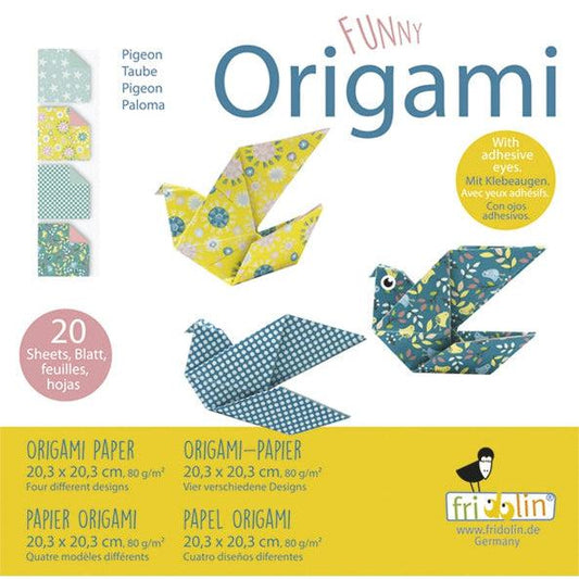 Pigeon Funny Origami Kit Fridolin - Chickadees Wooden Toys