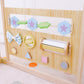Wooden Baby Playpen with Mirror & Whiteboard Panel – Foldable 63" x 63" Montessori Sensory Play Yard - Chickadees Wooden Toys