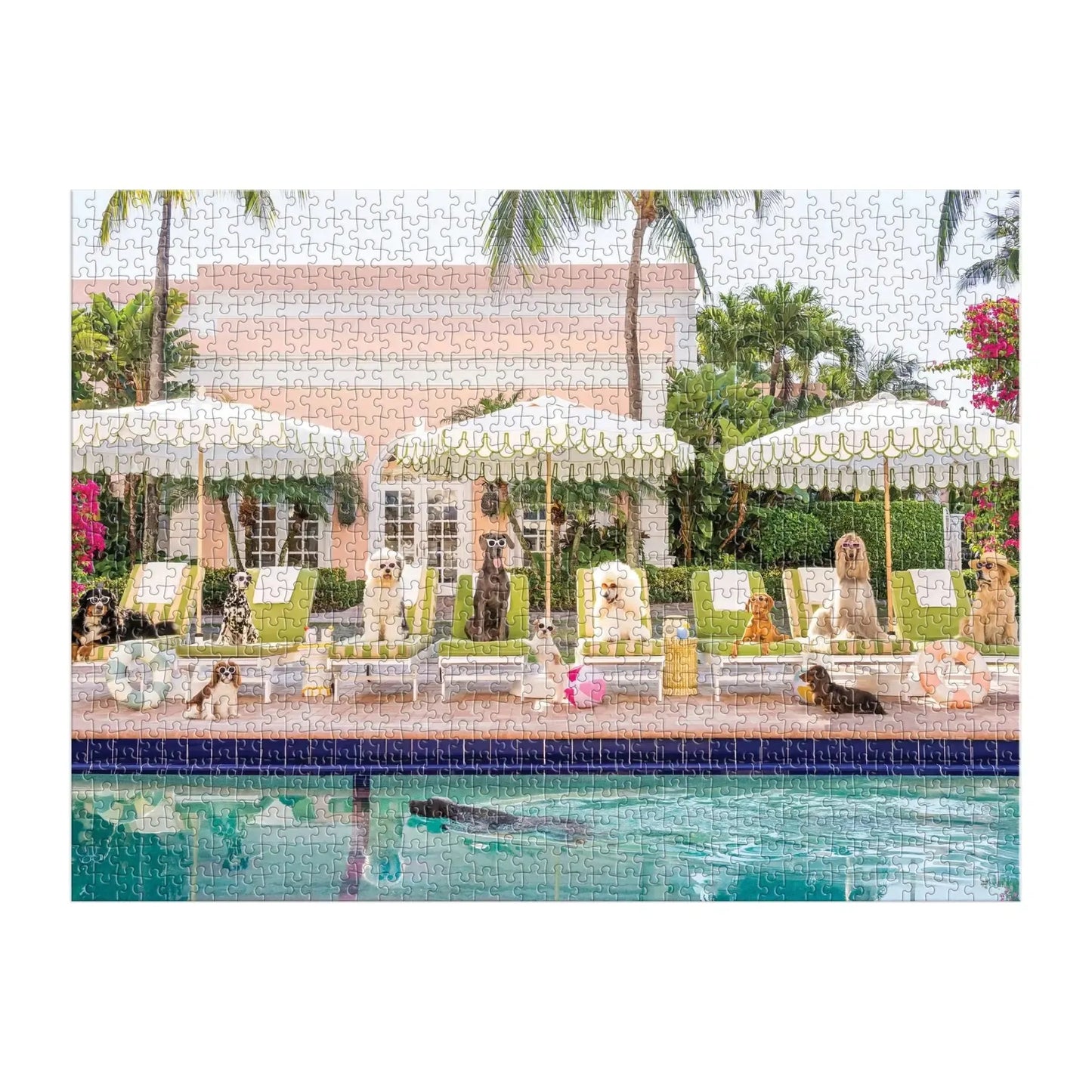 Pool Day Palm Beach 1000 Piece Jigsaw Puzzle Galison