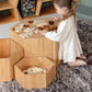 Hexagon Nesting Tables (Set of 3) | Solid European Oak - Chickadees Wooden Toys