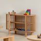 Oak Two Tiered Fluted Shelf - Chickadees Wooden Toys