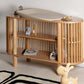 Oak Two Tiered Fluted Shelf - Chickadees Wooden Toys