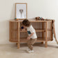 Oak Two Tiered Fluted Shelf - Chickadees Wooden Toys