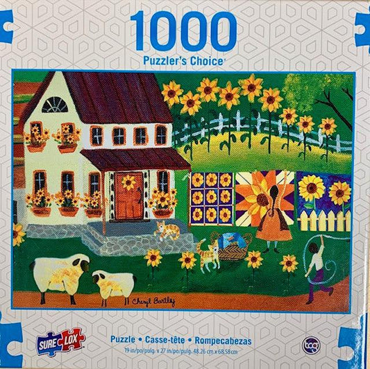 Primitive Quilt Maker Puzzler's Choice 1000 Piece Jigsaw Puzzle Sure Lox