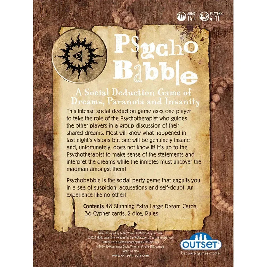 Psychobabble - A Social Deduction Game of Dreams & Insanity - Outset
