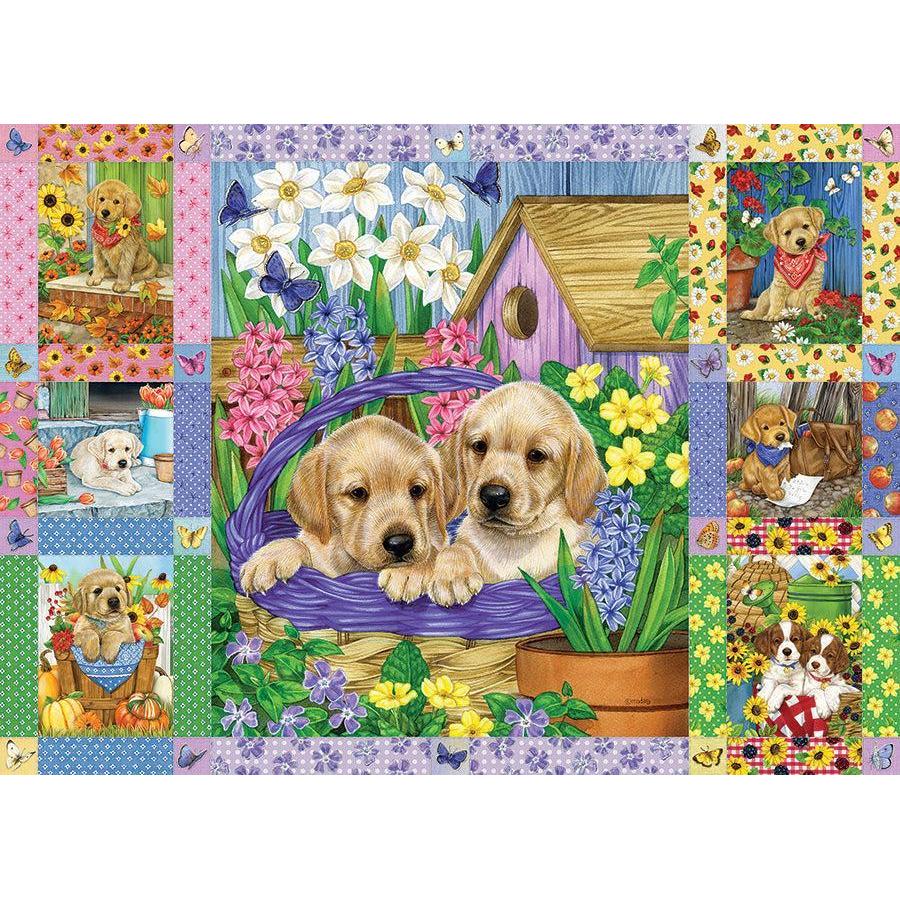 Puppies & Posies 1000 Piece Jigsaw Puzzle Cobble Hill