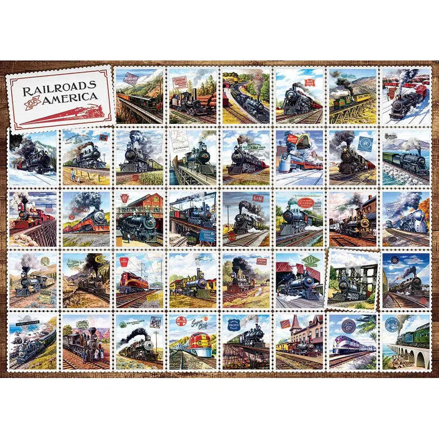 Railroads of America 1000 Piece Jigsaw Puzzle Cobble Hill