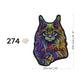 Rainbow Wild Cat 274 Piece Wood Jigsaw Puzzle Wooden City
