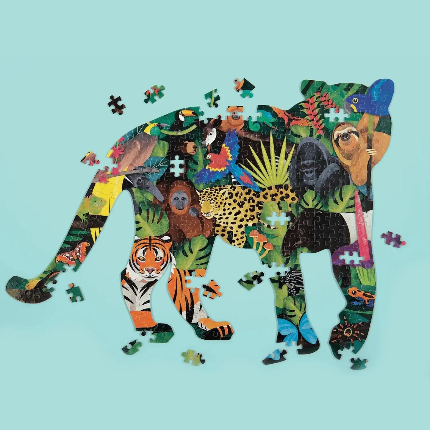 Rainforest 300 Piece Shaped Jigsaw Puzzle Mudpuppy