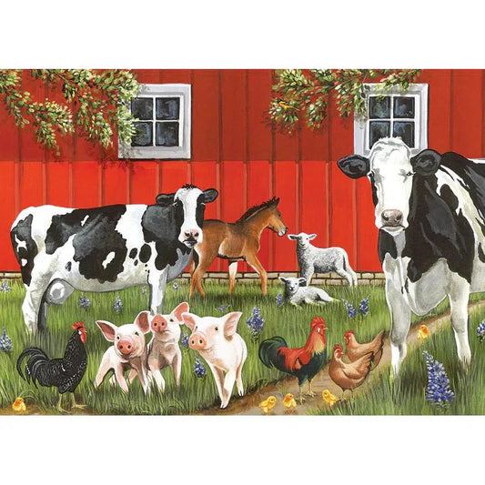 Red Barn Farm 35 Piece Tray Jigsaw Puzzle Cobble Hill
