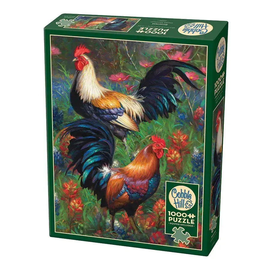 Roosters 1000 Piece Jigsaw Puzzle Cobble Hill