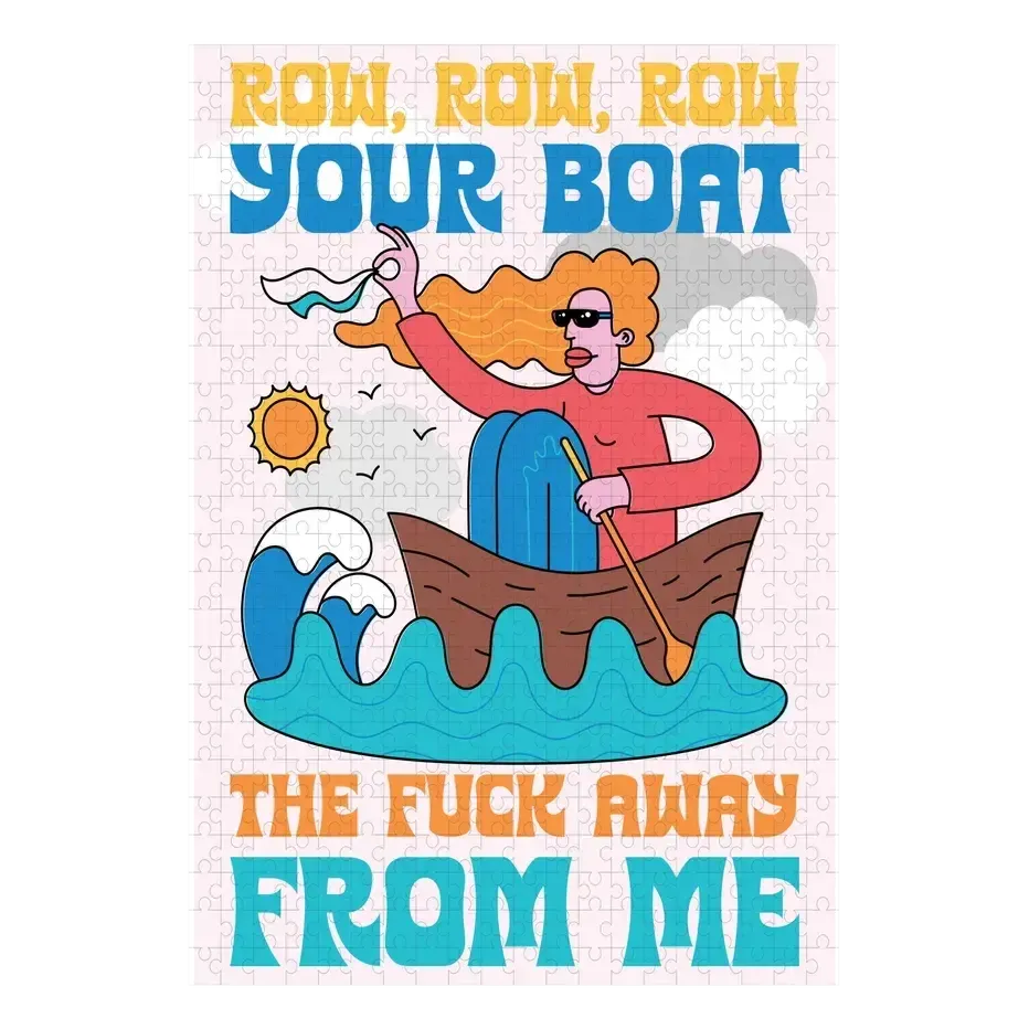 Row Your Boat the F*** Away from Me 500 Piece Jigsaw Puzzle Fun Club