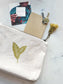 Hand Screen Printed Cotton Canvas Pouch - Nature