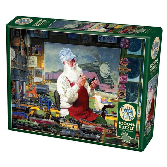 Santa's Hobby 1000 Piece Jigsaw Puzzle Cobble Hill