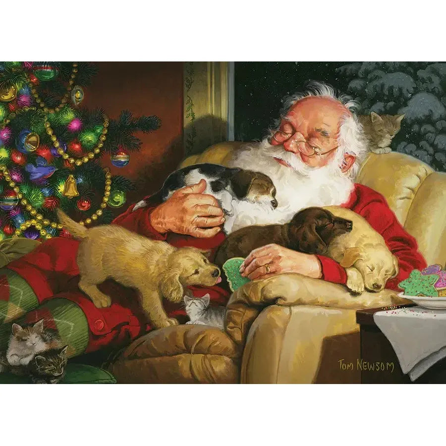 Santa's Quiet Time 1000 Piece Jigsaw Puzzle Cobble Hill