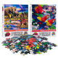 Savanna Animals & Macaws Set of 2 300 Piece Lenticular Jigsaw Puzzles Prime 3D