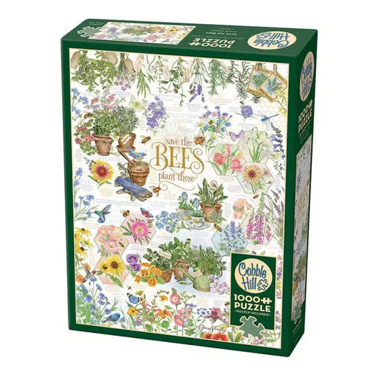 Save the Bees 1000 Piece Jigsaw Puzzle Cobble Hill - Chickadees Wooden Toys