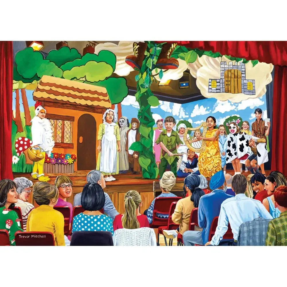 School Days Set of 4 500 Piece Jigsaw Puzzles Gibsons
