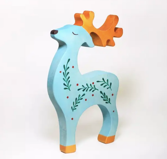 Reindeer Figurine Toy - Chickadees Wooden Toys