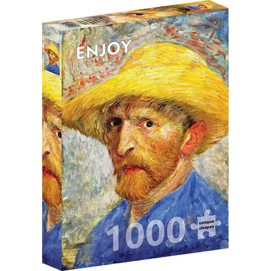 Self-portrait with a Straw Hat by Van Gogh 1000 Piece Jigsaw Puzzle Enjoy