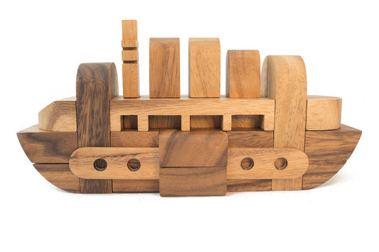 3D Ship Model - Assembly Puzzle For Kids - Chickadees Wooden Toys
