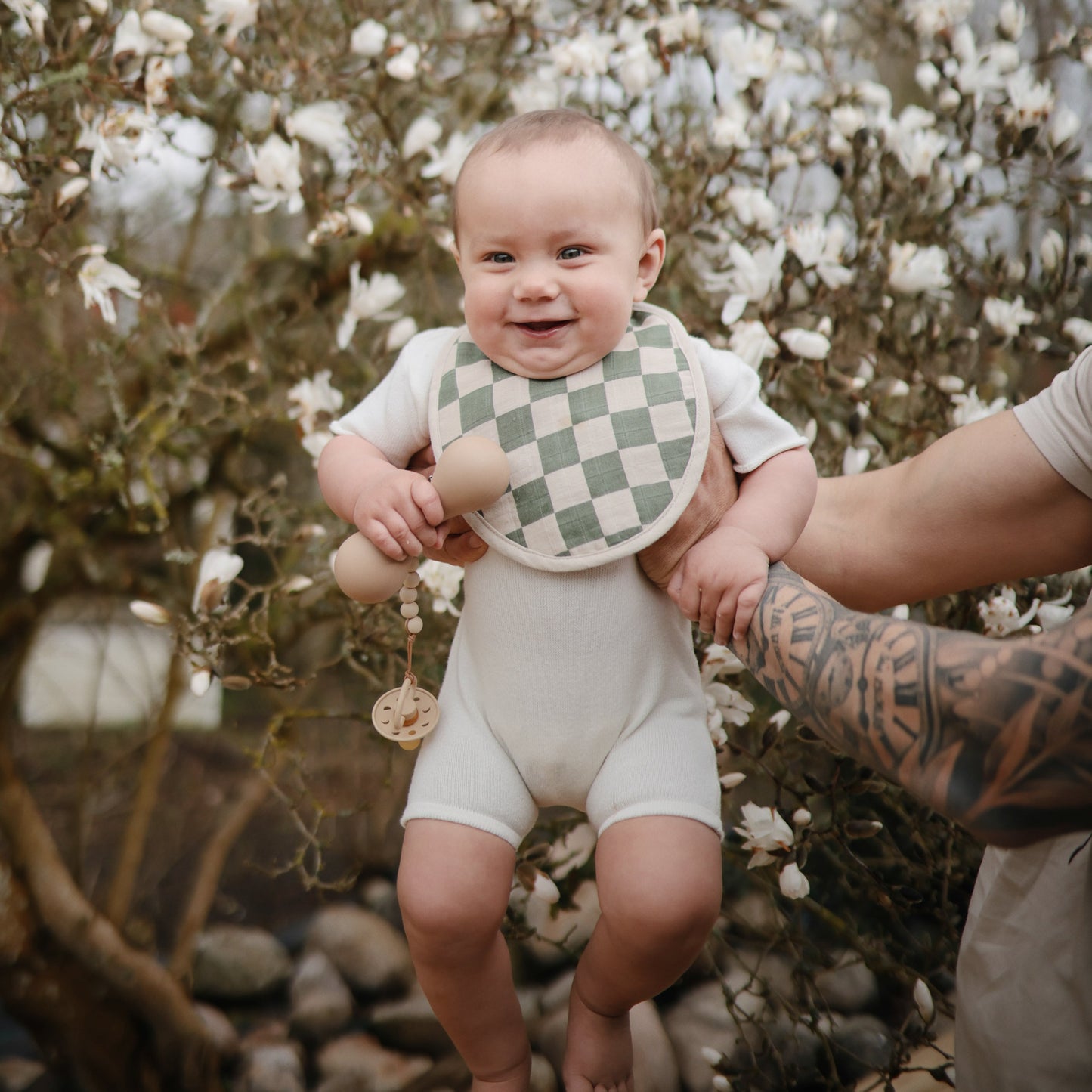 Silicone Baby Rattle Toy - Chickadees Wooden Toys