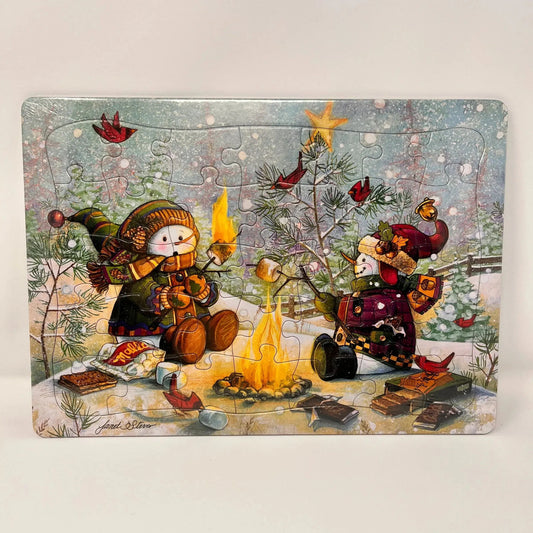 S'more Friends 35 Piece Tray Jigsaw Puzzle Cobble Hill - Chickadees Wooden Toys