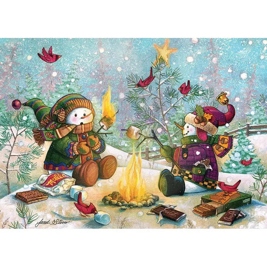 S'more Friends 35 Piece Tray Jigsaw Puzzle Cobble Hill - Chickadees Wooden Toys