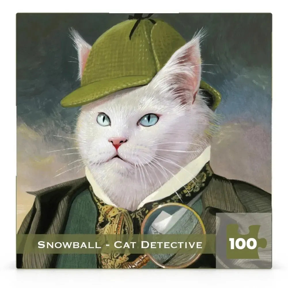 Snowball - Cat Detective 100 Piece Mini Jigsaw Puzzle NYPC