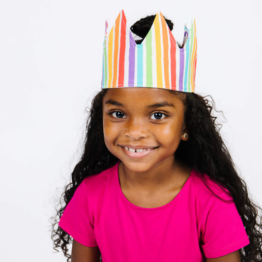 Rainbow Crown for Dress Up: "It will brighten your day!" - Chickadees Wooden Toys
