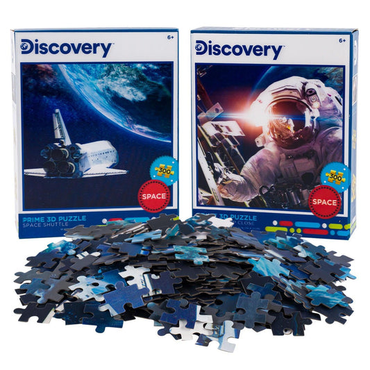Space Shuttle & Astronaut Set of 2 300 Piece Lenticular Jigsaw Puzzles Prime 3D