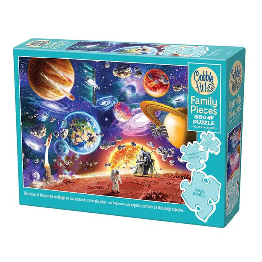 Space Travels 350 Piece Family Jigsaw Puzzle Cobble Hill - Chickadees Wooden Toys