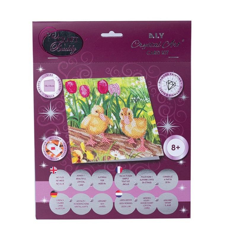 Spring Chicks Crystal Art Card Kit Craft Buddy
