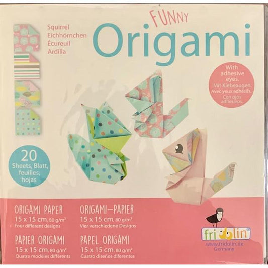 Squirrel Funny Origami Kit Fridolin - Chickadees Wooden Toys