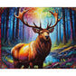 Stain Glass Elk 1000 Piece Jigsaw Puzzle Springbok