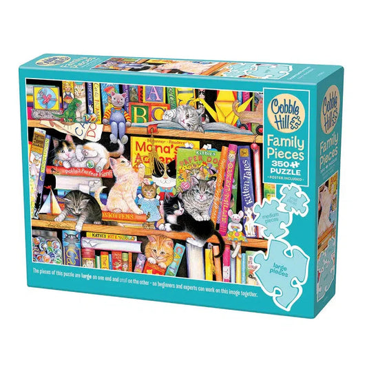 Storytime Kittens 350 Piece Family Jigsaw Puzzle Cobble Hill - Chickadees Wooden Toys