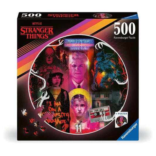 Stranger Things 500 Piece Round Jigsaw Puzzle Ravensburger