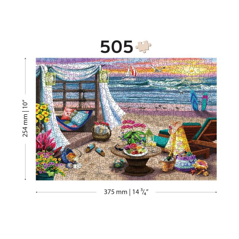 Summertime 505 Piece Wood Jigsaw Puzzle Wooden City