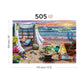 Summertime 505 Piece Wood Jigsaw Puzzle Wooden City